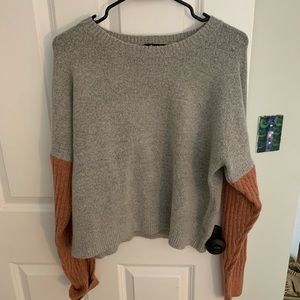 Lulus grey and rust pink sweater